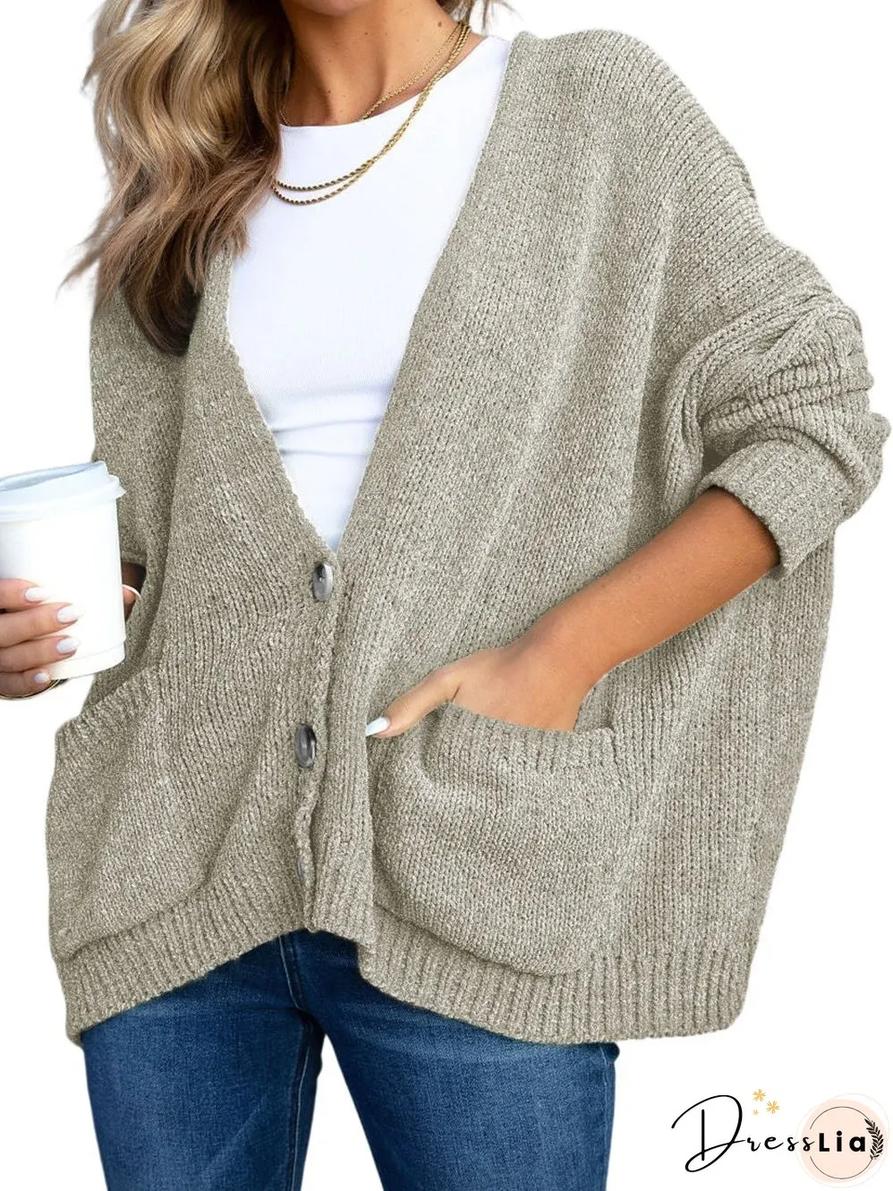Chunky Knit Viscose Cardigan