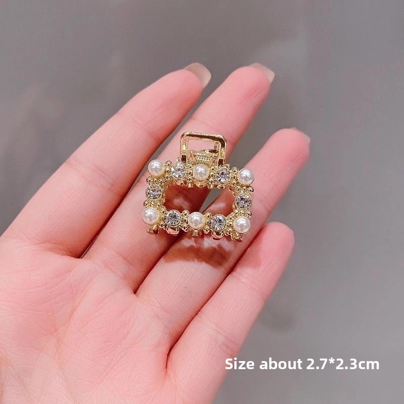 Sweet Butterfly Alloy Plating Inlay Artificial Pearls Rhinestones Hair Claws