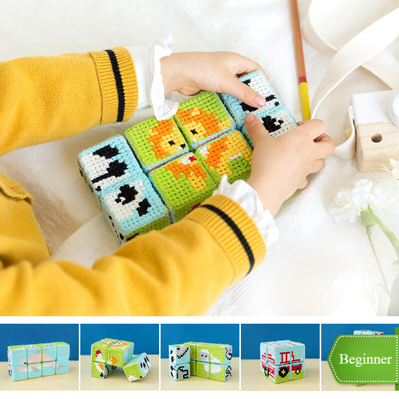 DIY Knit Magic Cube Kit - Creative Craft for Kids