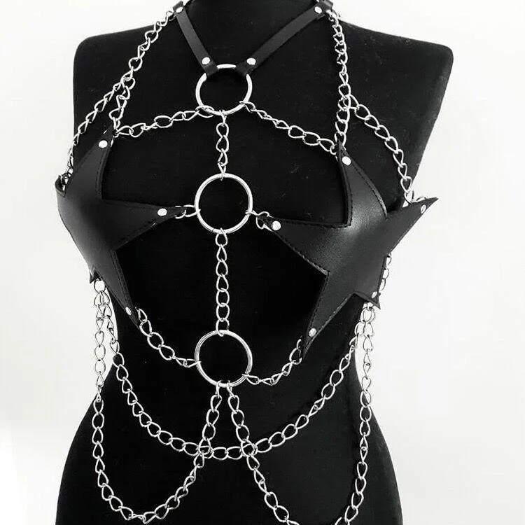 Pentagram Harness Chain Belt