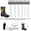 Men's rubber boots Neoprene insulated rain boots with steel handles, waterproof mid-tube calf hunting boots