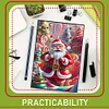 2 Stück 50-seitiges A5 Weihnachtsmann Schneemann Diamond Painting Notizbuch für Erwachsene Geschenk