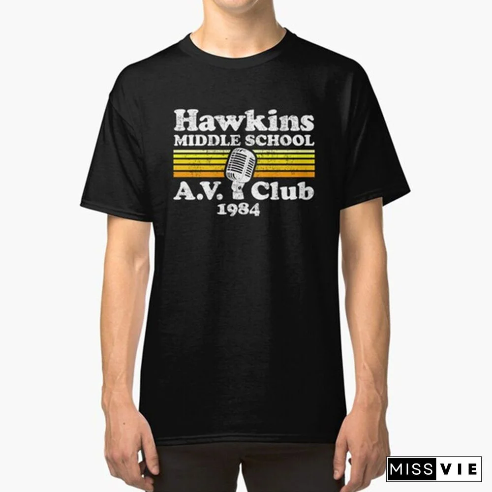 Hawkins Middle School A V Club T-Shirt Hawkins Av Club Eleven Netflix Stranger Dustin Things Mike Lucas