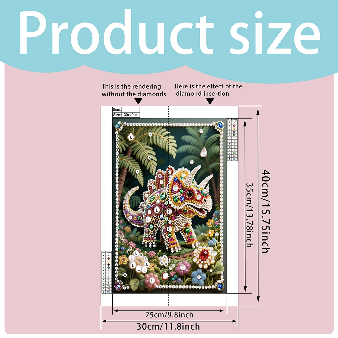 Rhinoceros Special Shaped 5D DIY Partial Drill Pearl Gem Diamond Art Painting Kit for Adults Beginners Home Decor Art Craft Pearl Diamond Painting 30x40cm