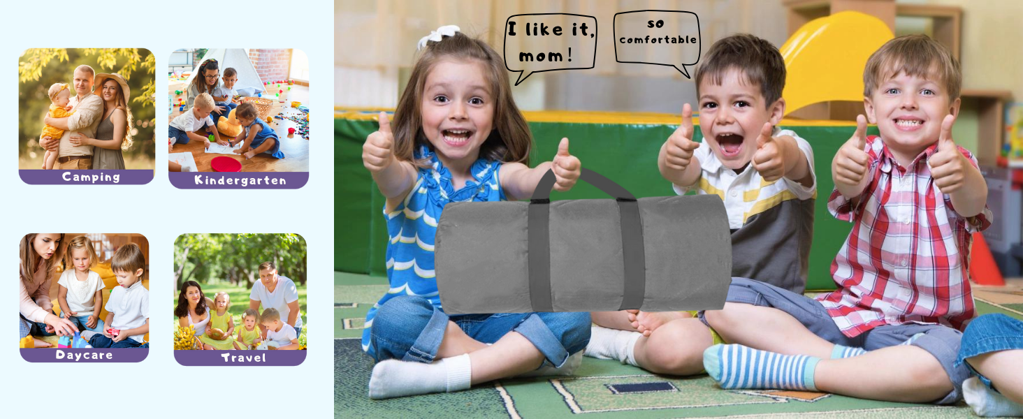 Toddler nap mat for daycare, camping, kindergarten, travel