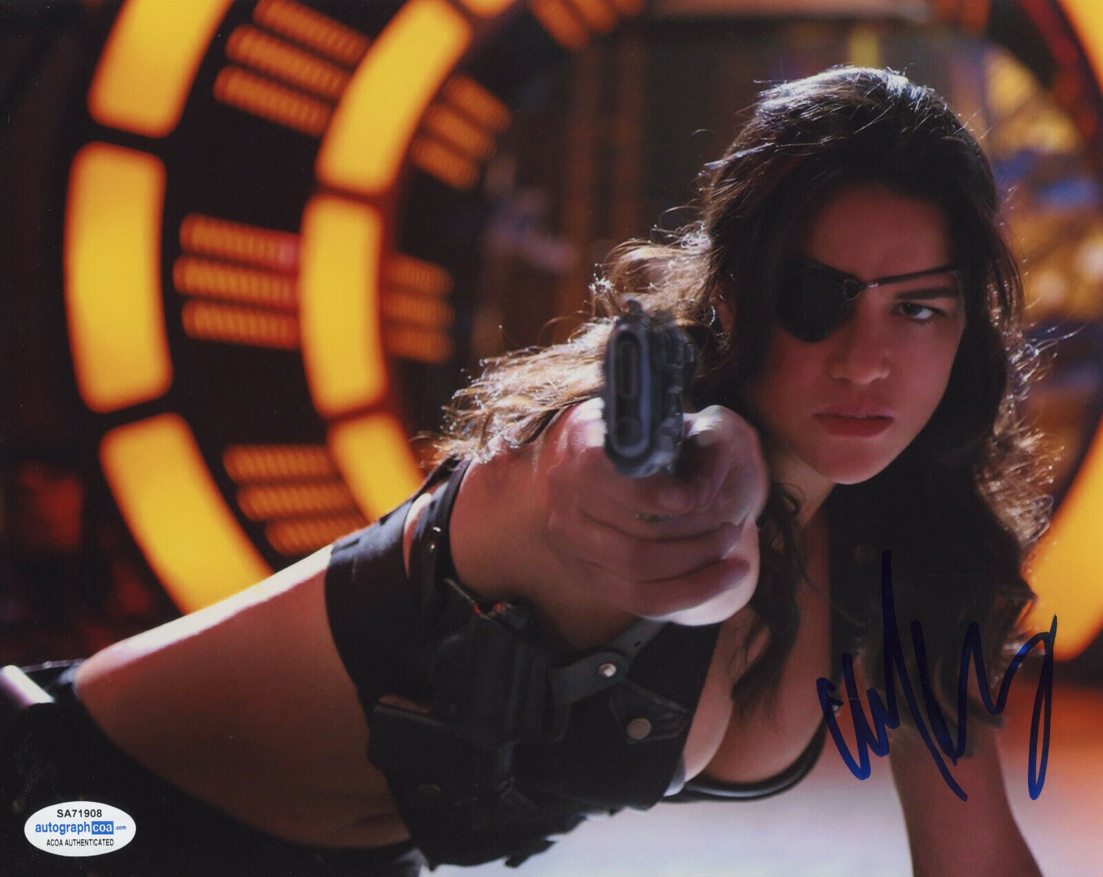 MICHELLE RODRIGUEZ SIGNED MACHETE KILLS 8x10 Photo Poster painting! FAST FURIOUS ACOA COA PROOF!