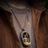 Original design Acala handmade Tibetan traditional guardian deity pendant (S925 sterling silver + 18K gold)