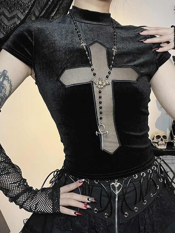Sexy Bodycon See-through Cross Vest Top