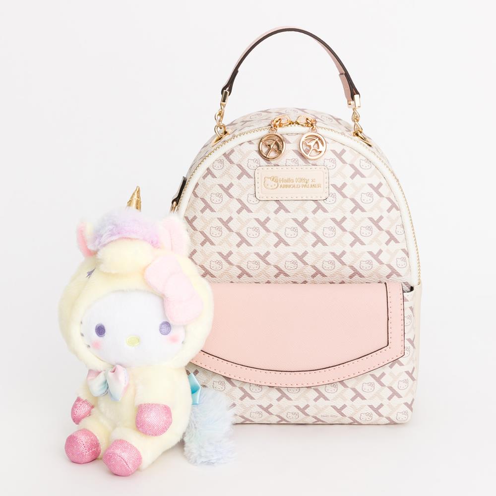 Arnold Palmer X Hello Kitty FACE Backpack Shoulder Bag Rucksack PU Leather Pink Women Girls Ladies Travel Bag A Cute Shop - Inspired by You For The Cute Soul 