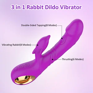 3-in-1 G-Spot Couples Vibrator with Thrusting & Flapping Functions