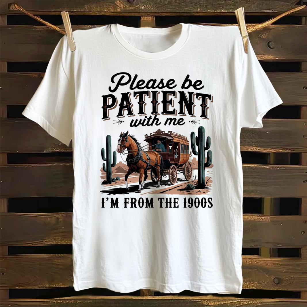 Vintage Western Stagecoach Graphic T-Shirt
