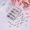 Angel Wing Charm Spacer Beads 8 Styles for Jewelry Making Antique Silver (160PCS)