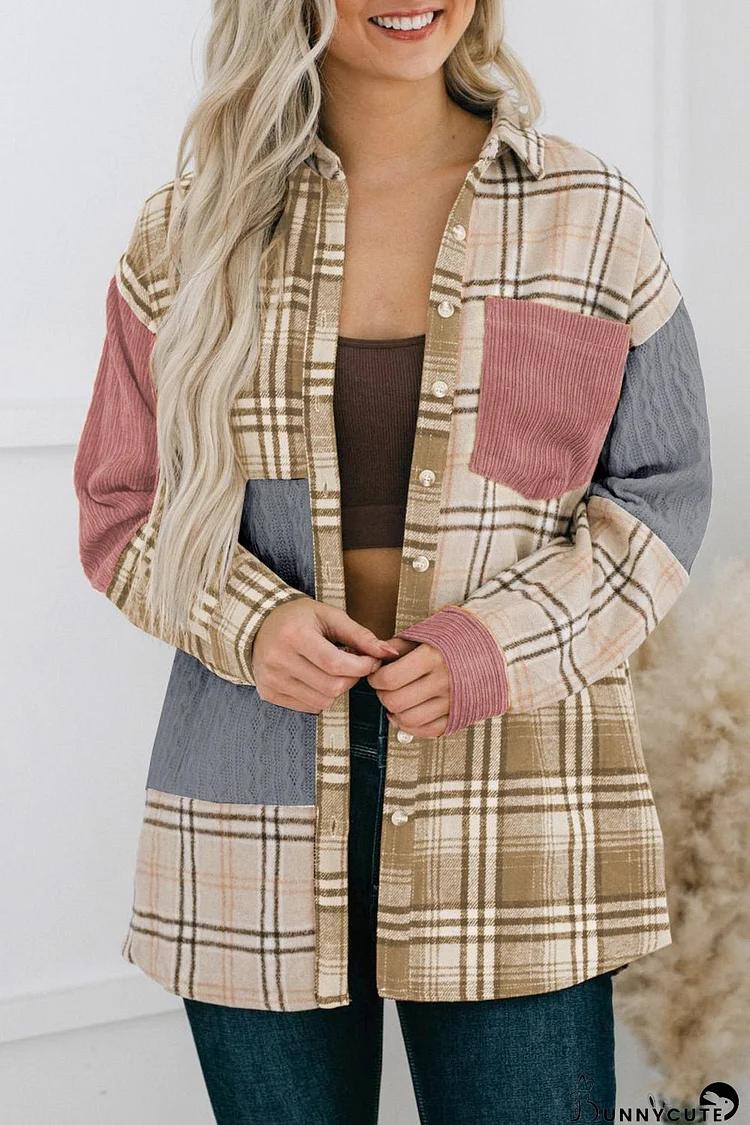 Multi-Colored Corduroy Shirt Jacket