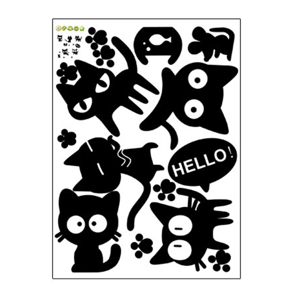 

3D Black Cat Removable Wallpaper Stickers for Kindergarten Wall Stickers, 501 Original
