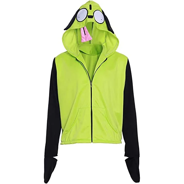 Gir Invader Cosplay Zim Hoodie Jacket Alien Costume Halloween Outfit Large Pajamas