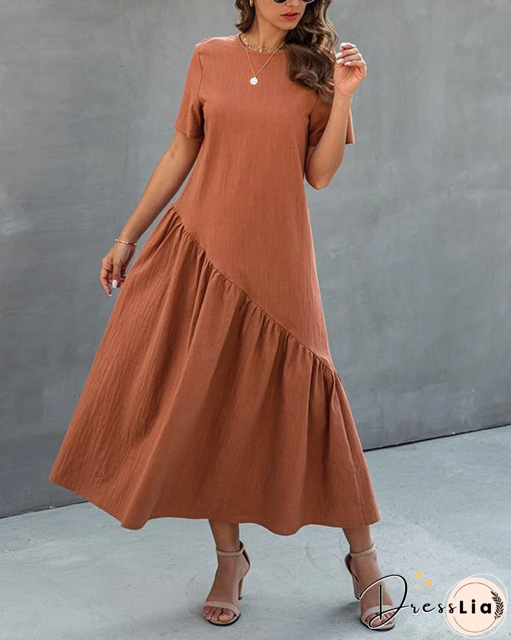 Fold Design Midi Dress