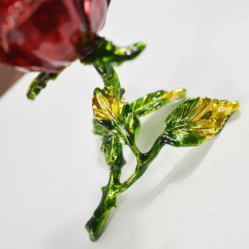 Vangogifts Openable Rose Ring Necklace Gift Box