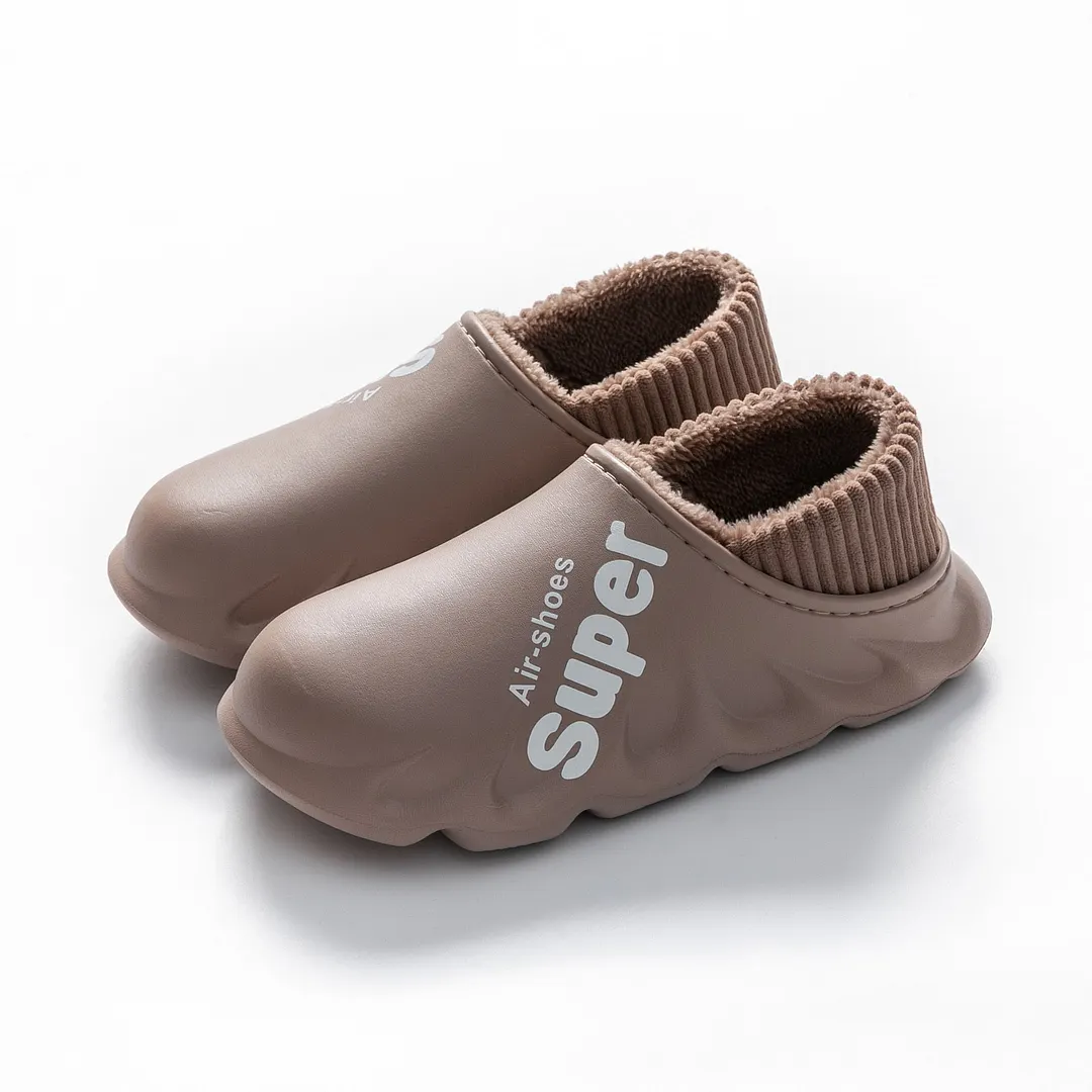 New Winter Fashion Slippers Warm Women Shoes Waterproof Couples Non-Slip Plush Cotton Indoor Outdoor Home Autumn Spring Shoes