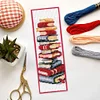 Stack of Books-11CT Stamped Cross Stitch Bookmark 18*6cm(Double Sided)