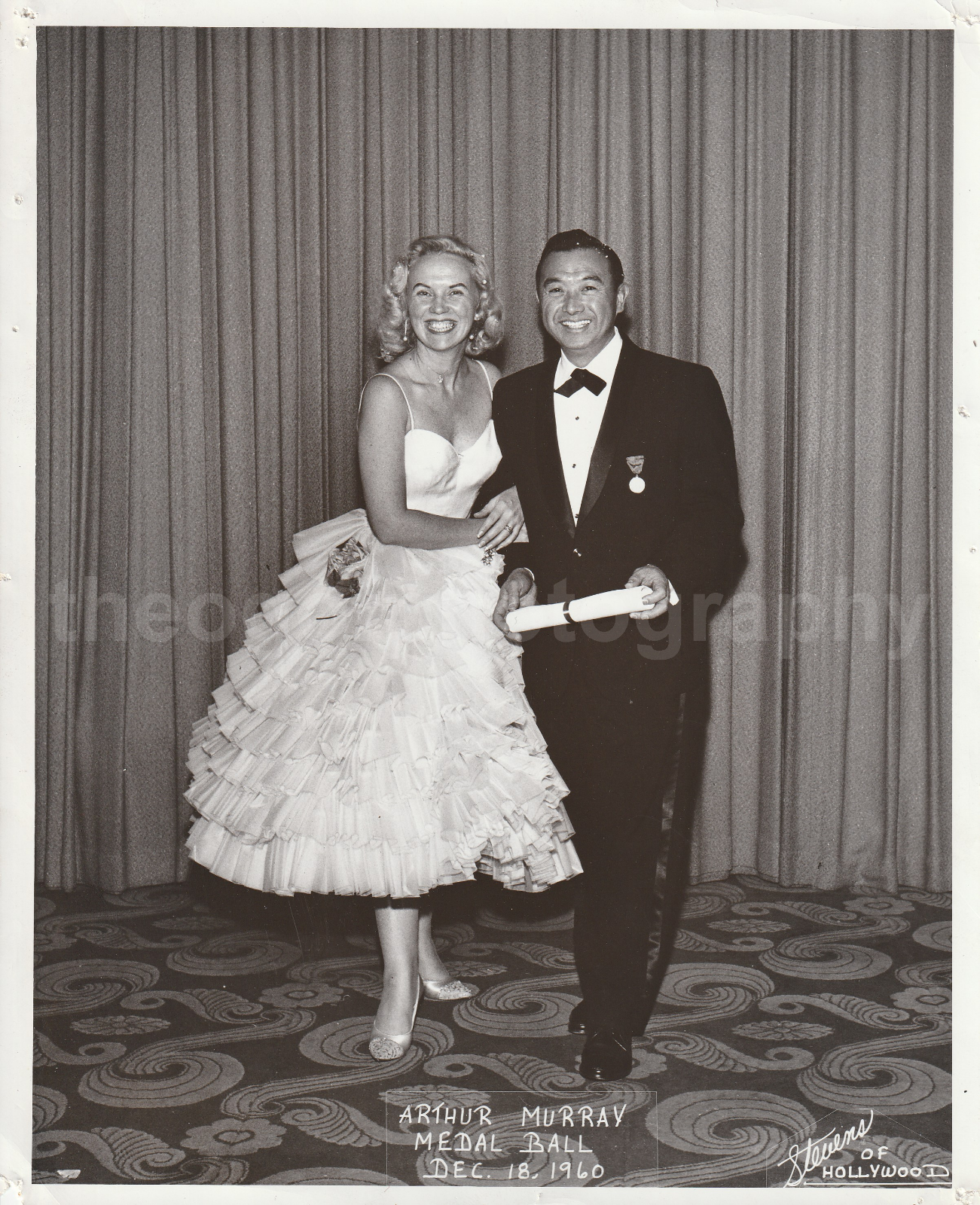 60's ARTHUR MURRAY MEDAL BALL 8x10 FOUND Photo Poster painting Portrait BW89 13