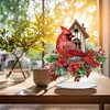 Diamond Painting Acrylic Cardinal  Desktop Decorations Ornaments for Adults Beginner