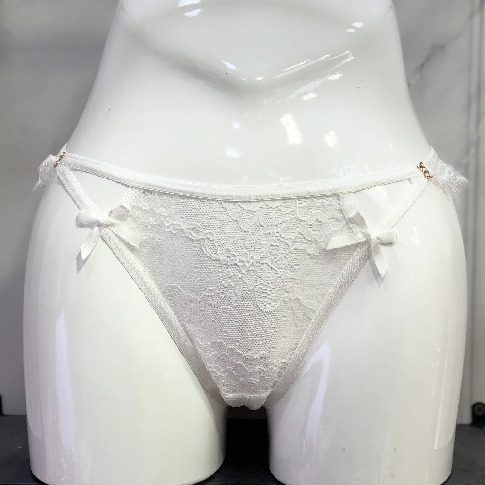 Athvotar Athvotar Triangle Hollow Lace Side Thong Lady Water Drill Hanging Cotton Crotch Trousers Tpants