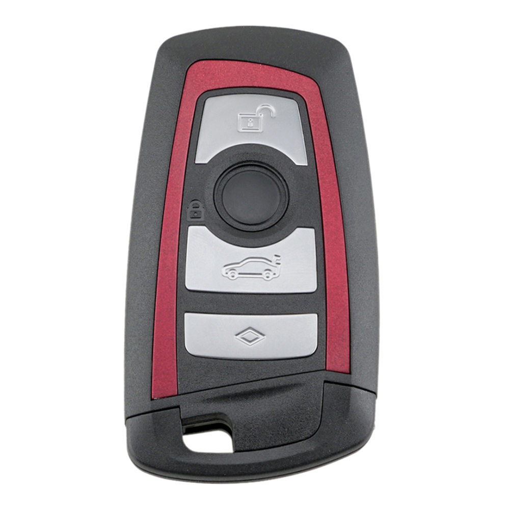 

4-Button Key Fob Replacement Case for BMW CAS4 F 550i GT 535i 528i (Red), 501 Original