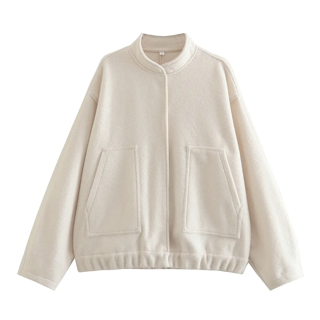 Nigikala Nigikala New 15 Color Loose Casual Jacket Street Y2K Collar Dark Buckle Coat Female B88420