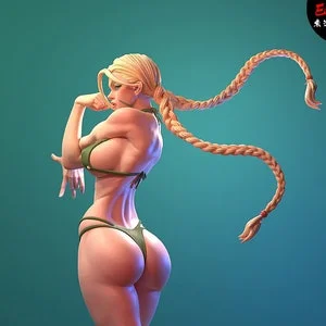 Pornhint 18+ BEACH LIEUTENANT Pinup wNSFW option Fan Art 3D printed and painted resin figure NSFW