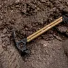 Camping Tent Staple Hammer Aluminum Alloy Hammer for Hiking Gardening (Black)