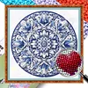 Mandala-Partial Bead Embroidery Kit 11CT Pre-Printed Bead Cross stitch 36x36CM tapestrymarket