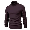 Men's Turtleneck Casual Solid Color Pullover Sweater