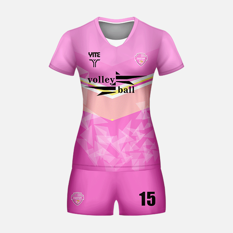 YITE | WB25-001-Pink And Black  Volleyball  Uniforms