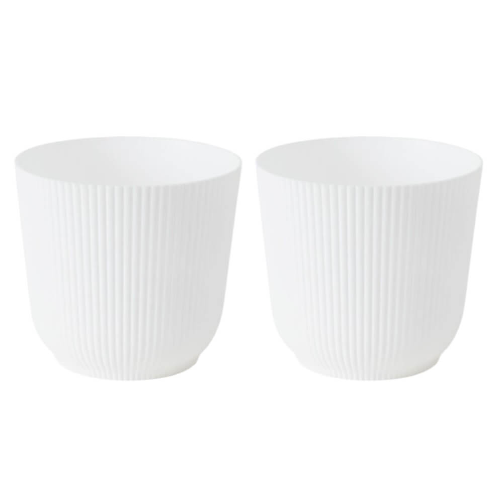 12" Nordic Luxe Resin Planter (Set of 2)