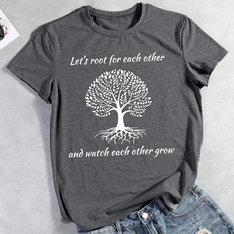 AL™  Let's roots for each other Hiking Tees -011265-Annaletters
