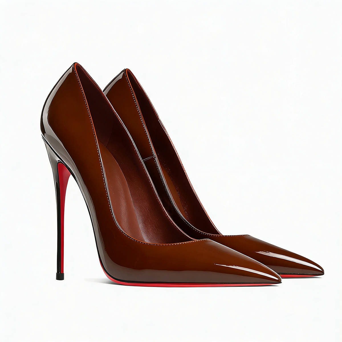 120/100mm Red Bottom Women's Party Wedding Heels Patent Pumps-MERUMOTE