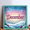 December-18CT Stamped Cross Stitch 25*25cm/9.84*9.84in tapestrymarket