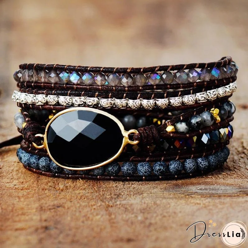 Agate Beaded Bracelet