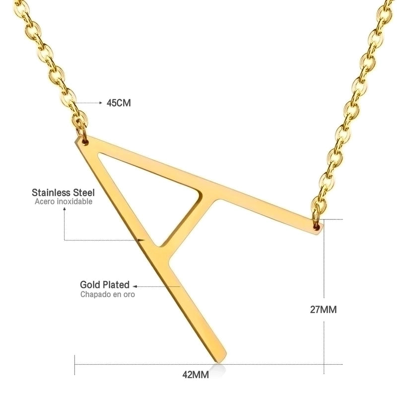 Stainless Steel Fashion Plating Letter Necklace