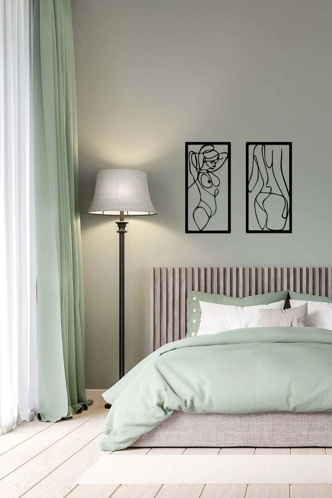 Set of 2 Nude Female Body Metal Wall Art, Woman Metal Wall Art, Bathroom Wall Decor, Metal Line Art, Bedroom Wall Decor