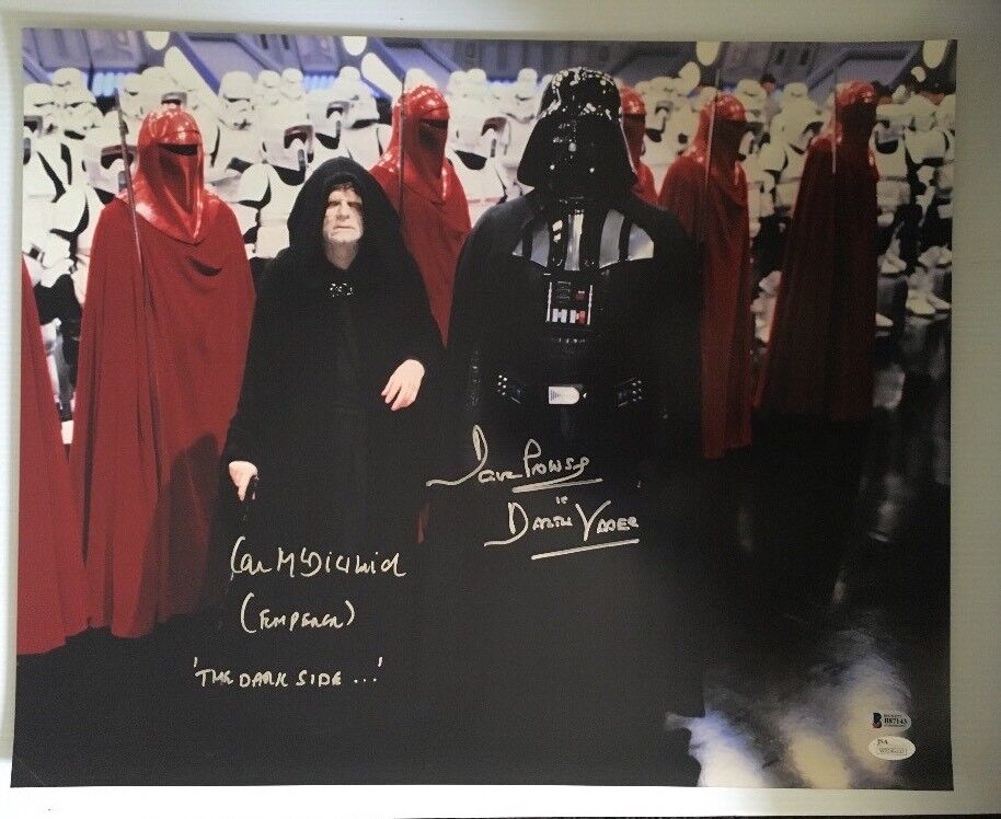 Dave David Prowse Ian Mcdiarmid Signed 16x20 Photo Poster painting Star Wars BECKETT JSA COA 1