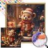 Christmas Gift Bear - Round AB Drills Diamond Painting(45x45cm)