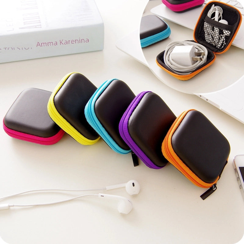 Portable Headset Storage Bag Mobile Phone Charger Data Cable Bag Mini Coin Storage Bag Coin Change Storage Box