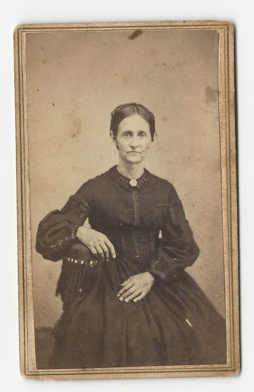 G.W. Chase (Newark Ohio) Antique Vintage CDV Photo Poster painting Woman