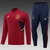 2022/2023 Ajax Half-Pull Training Suit Red Football Shirt 1:1 Thai Quality Set love fball