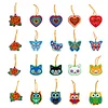 >SALE<20pcs Mini Greeting Card Pendant Diamond Painting Single Side Special Shape