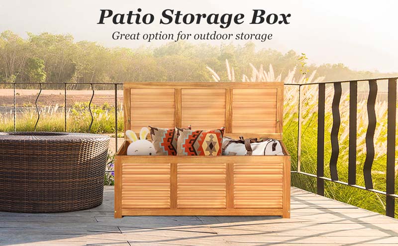 Eletriclife 47 Gallon Deck Storage Bench Box Organization Tools