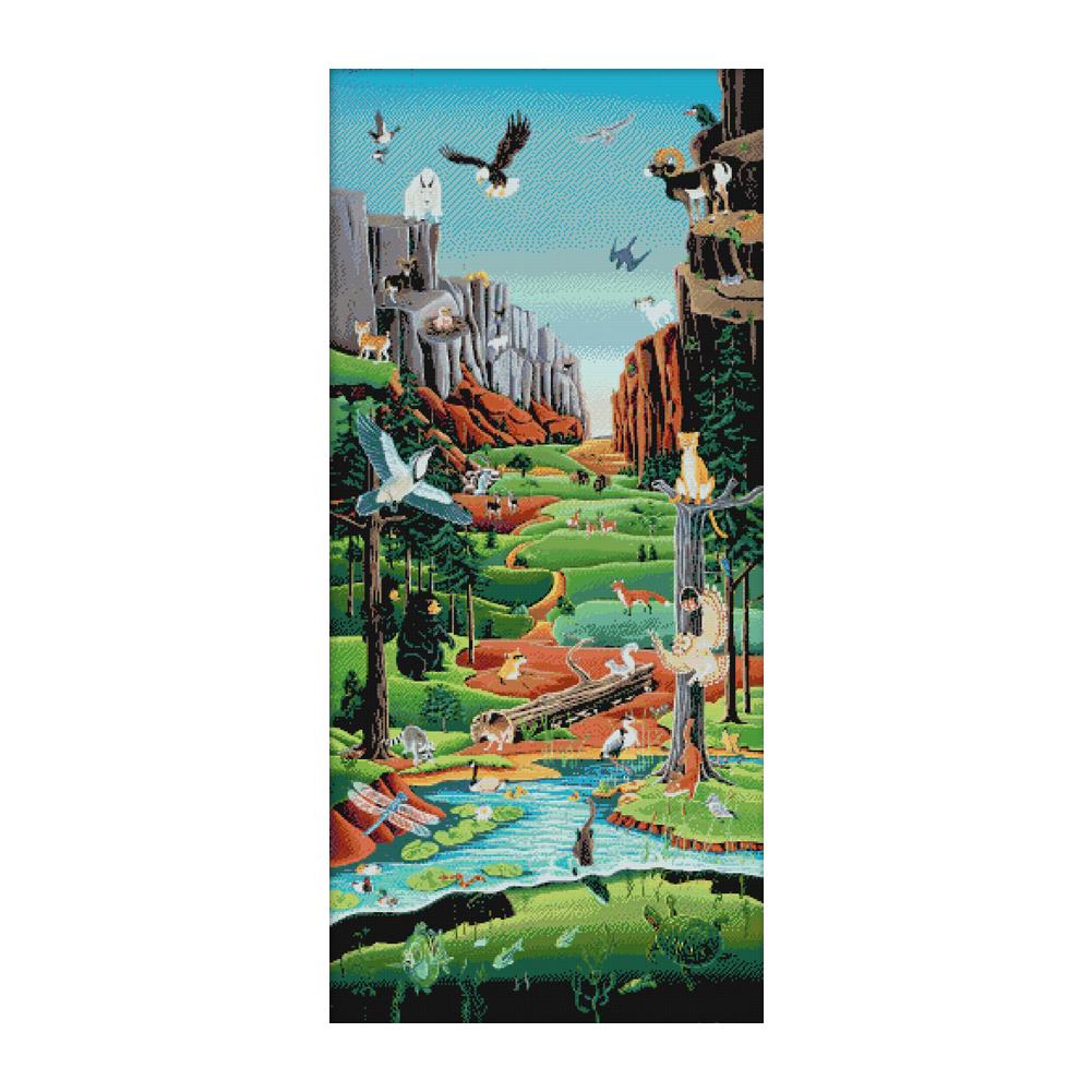 

Paradise - 14CT Stamped Cross Stitch - 51*102cm, 501 Original