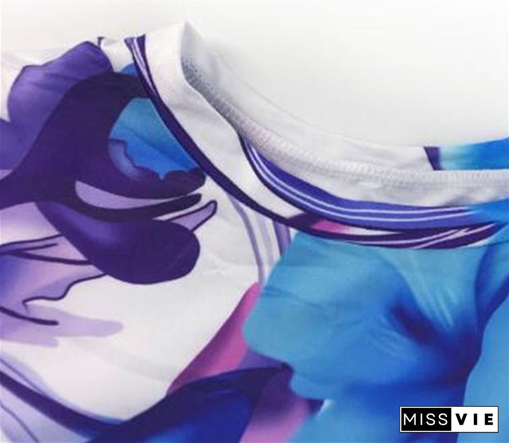 Hot Summer Elegant Floral Print Bodycon Short Sleeve O neck Causal Dress