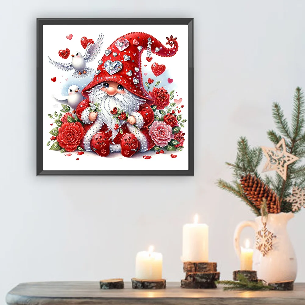 Diamond Painting - Partial Special Shaped Drill - Love Gnome(Canvas|30*30cm)